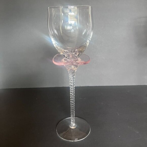 IVV Set Of 3 Vulcano Twist Stem Wine Glasses Hand Blown Italy Discontinued HTF - Picture 3 of 8